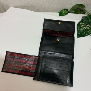 New WITTCHEN BLACK GENUINE ITALIAN LEATHER Italy Collection TRI FOLD WALLET
